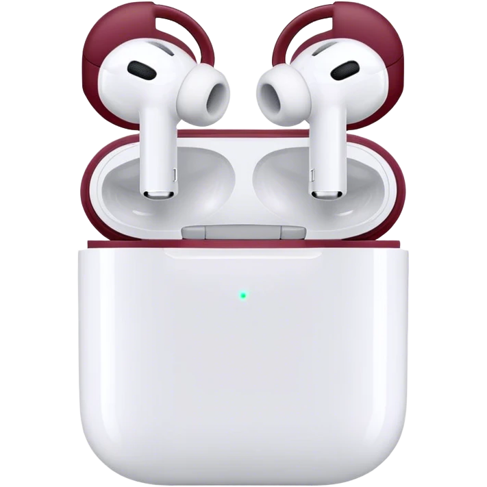 burgundy airpods  emoji