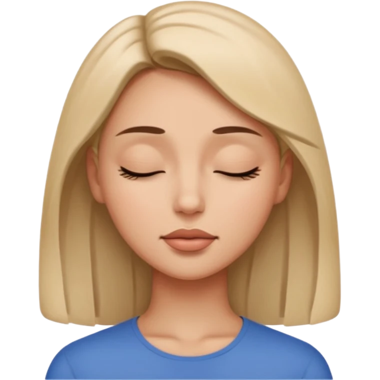 woman eyes closed emoji