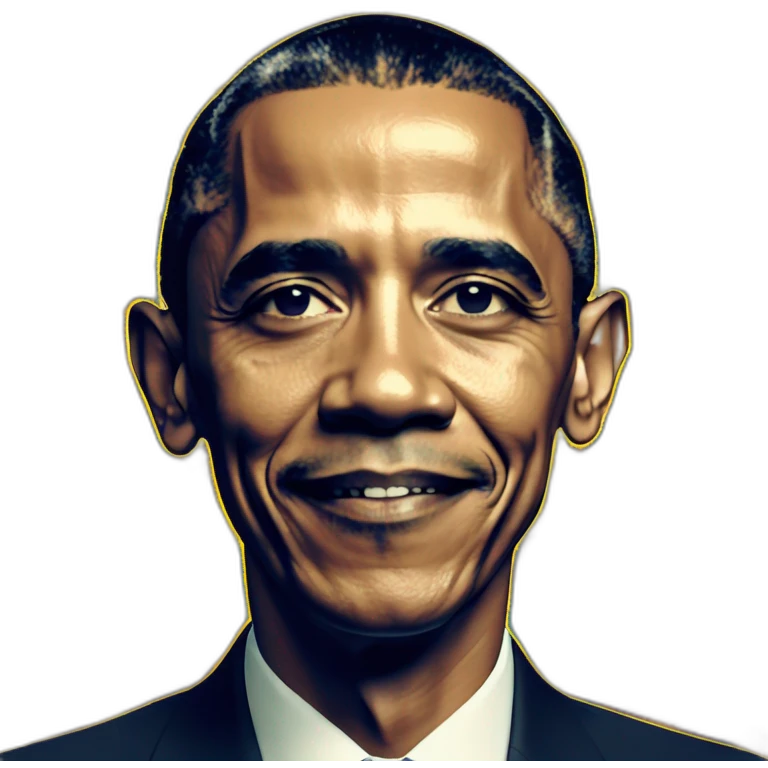 Psychedelic Obama emoji