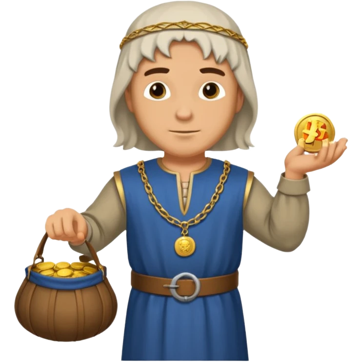 a white merchant in medieval time  emoji