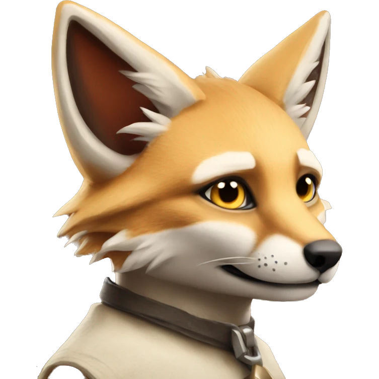 Draw a desert fox character emoji
