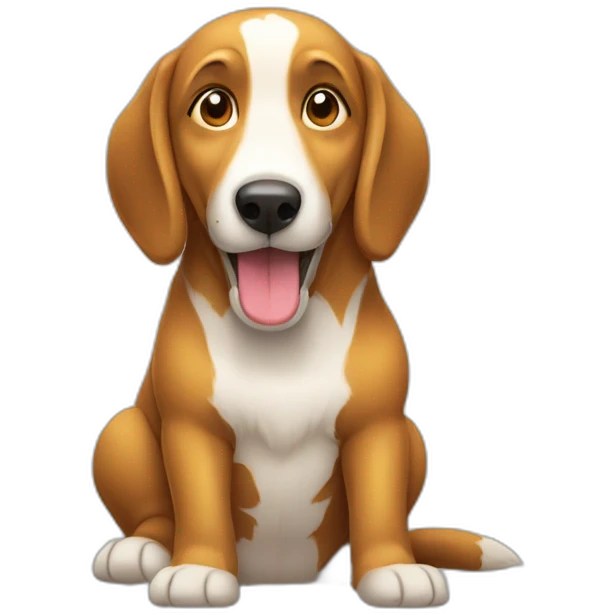 Une bière qui boit un chien emoji