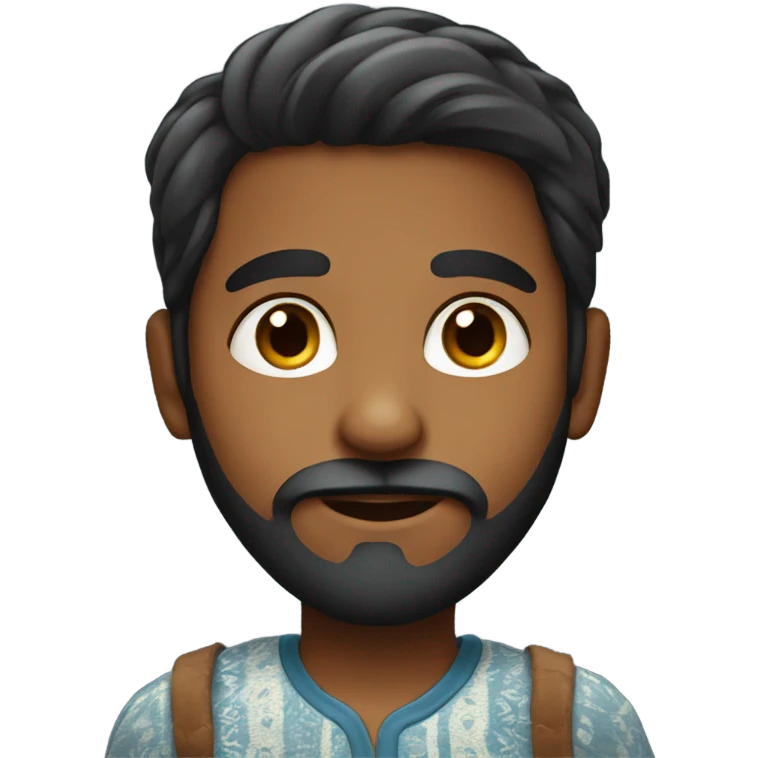 a indian boy having a beard  emoji