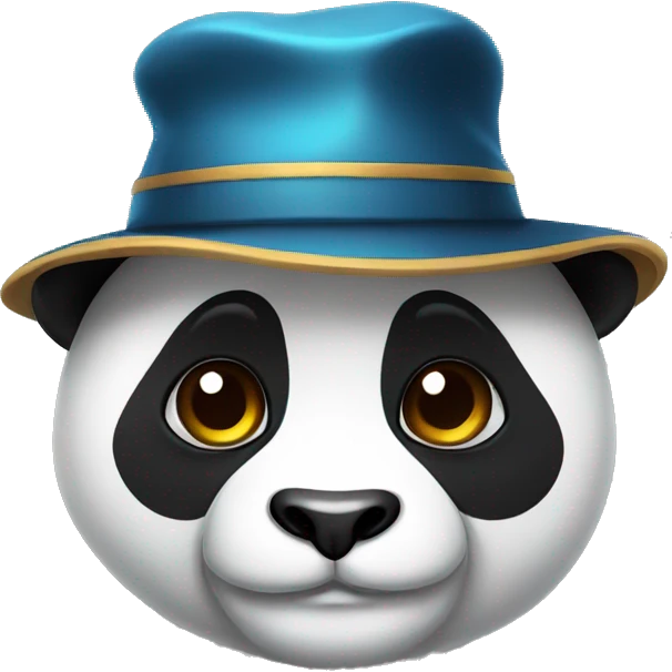 panda with a hat emoji