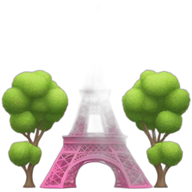 pink Eiffel tower emoji
