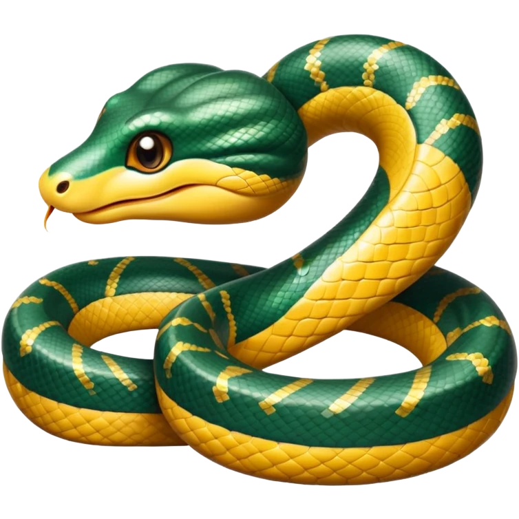 cinematic-cute-anaconda-portrait-emoji,-head-tilted-playfully-and-inquisitively,-with-a-sleek,-shimmering-body-adorned-with-detailed-scale-sriped patterns-and-round,-sparkling-eyes-full-of-wonder,-simplified-yet-irresistibly-adorable-features emoji