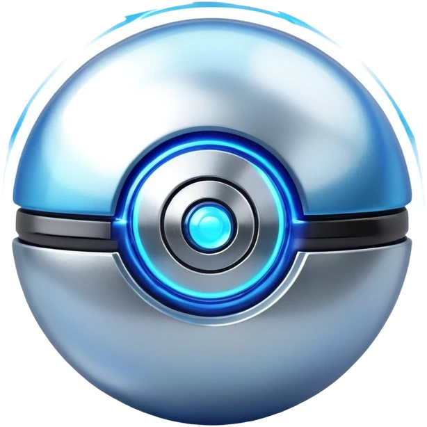 Mega Pokémon ball with energy effects emoji