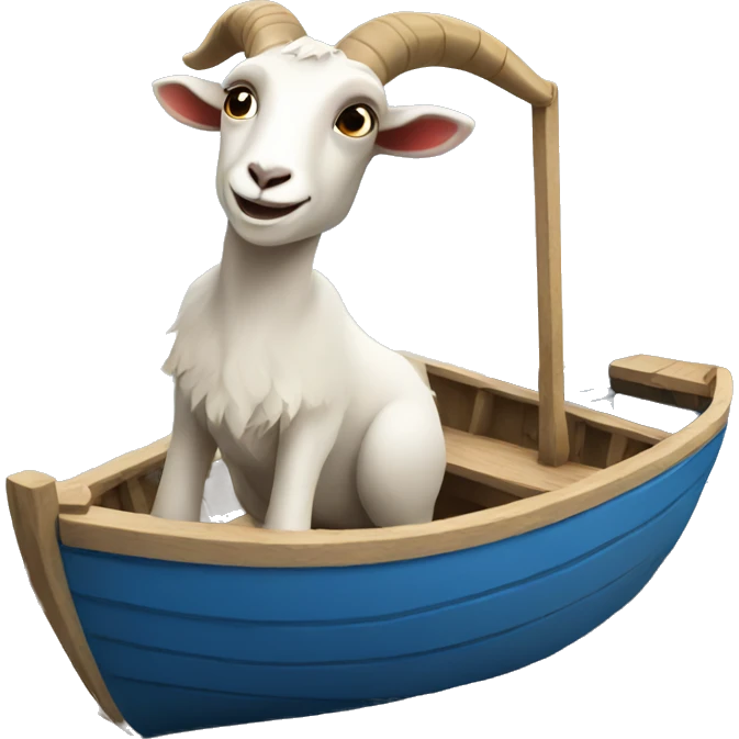 Goat on a boat emoji