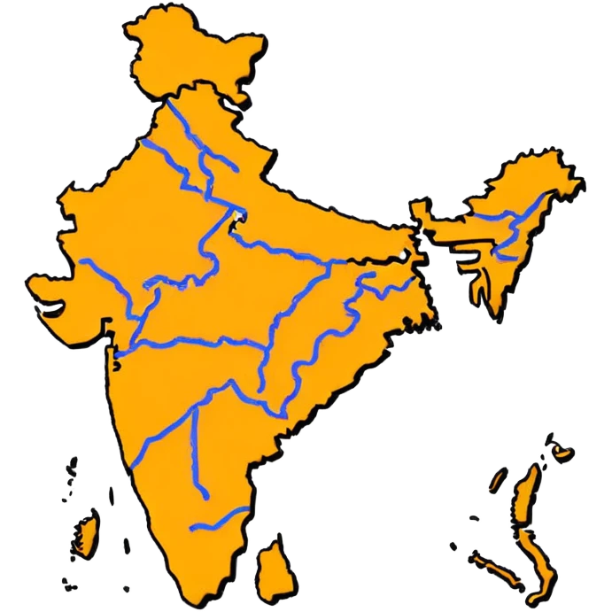 India map with saffron colour ( akhand Bharat ) emoji