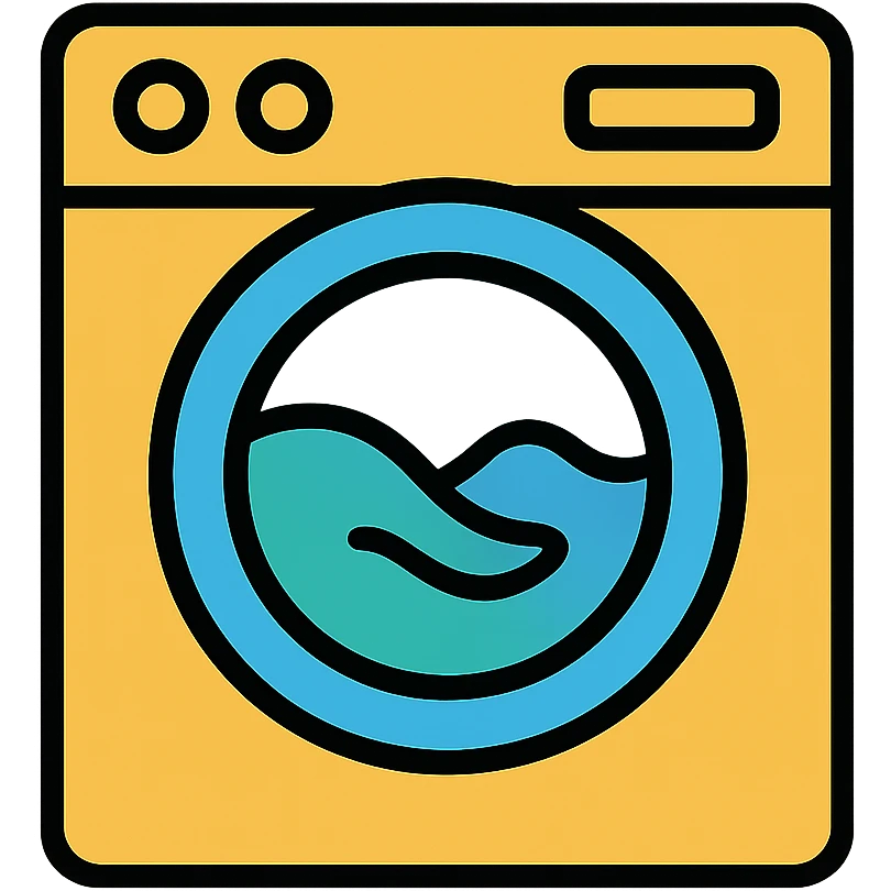 washing machine with laundry inside emoji
