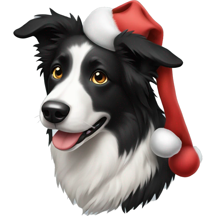 Christmas Border collie emoji