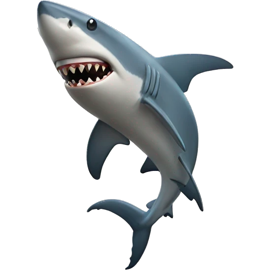 A shark with legs emoji