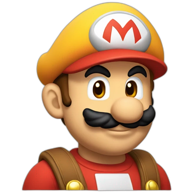 Mario qui fait un doit d’honneur emoji