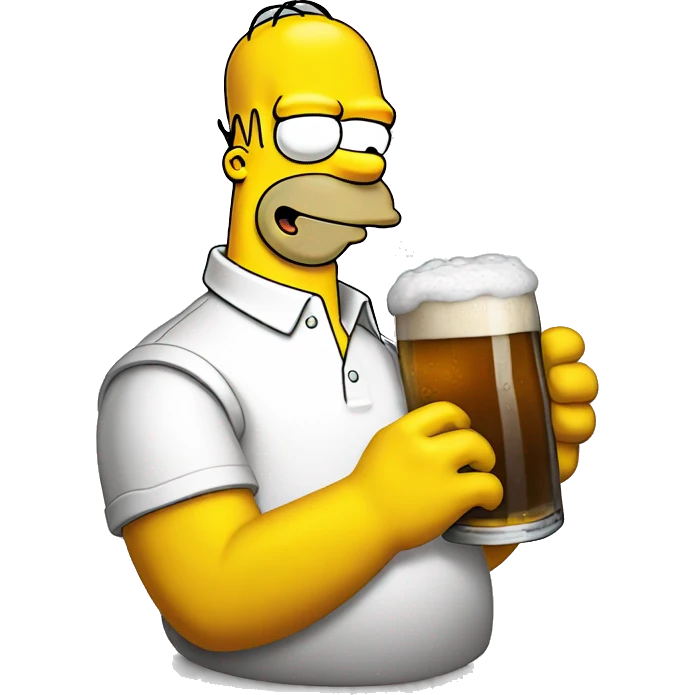 Homer simpson drink beer emoji