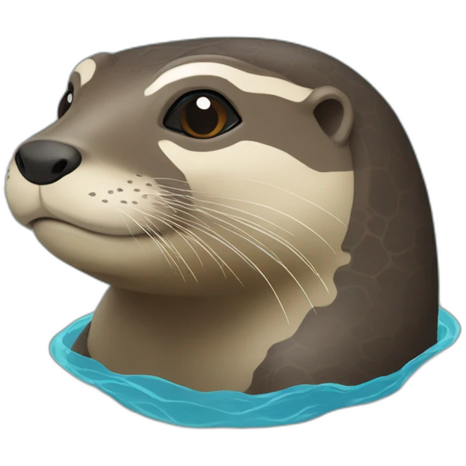 Loutre sur tortue emoji