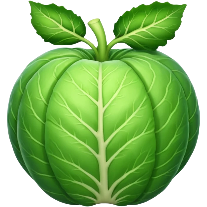 Make cabbage apple emoji style emoji