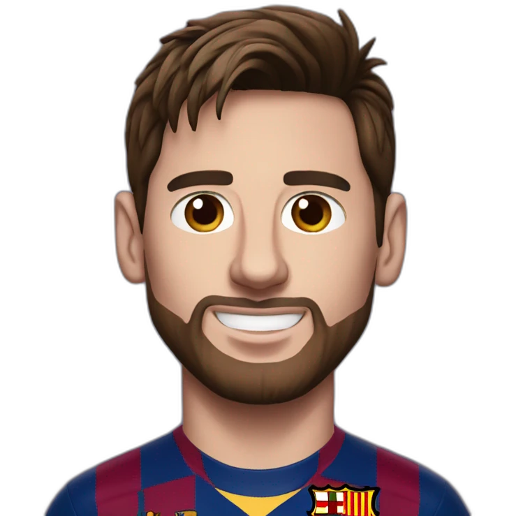 Messi in Barcelona shirt emoji
