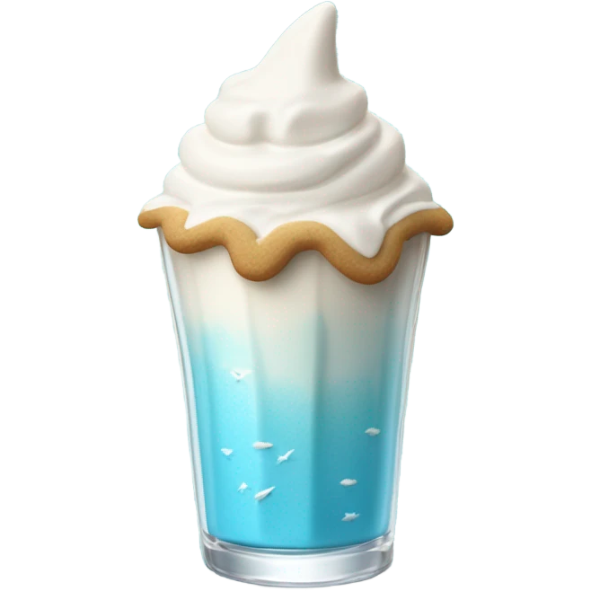 Shark cream milk shake emoji