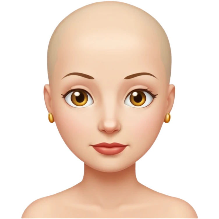 Bald woman  emoji