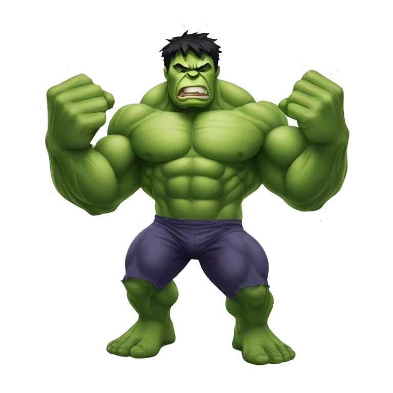  HULK SHOWING HIS STRENGTH emoji