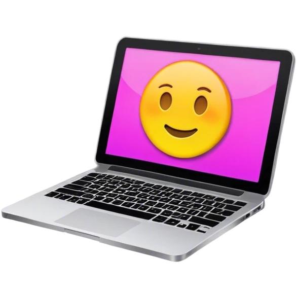 Neon laptop emoji