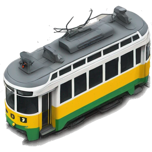 Tram number 2 Budapest, Hungar emoji