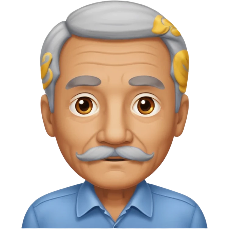 señor muy mayor con bigote emoji