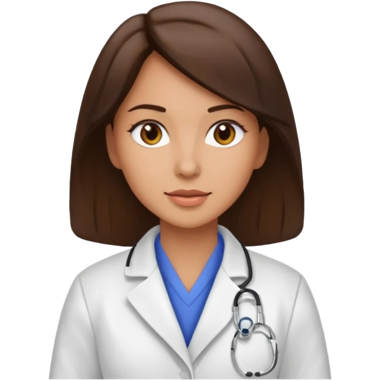 female brunette vet emoji