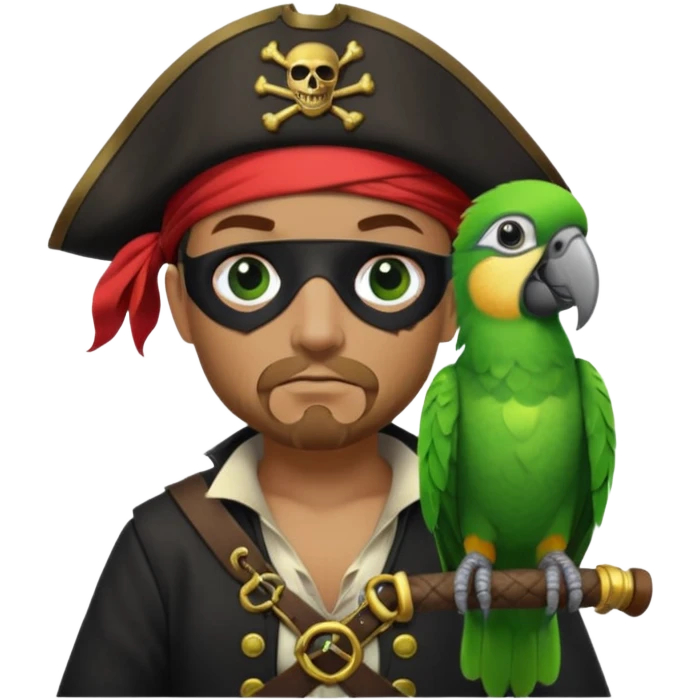 pirate and parrot emoji