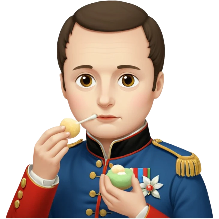 Napoleon Bonaparte ăn mochi emoji