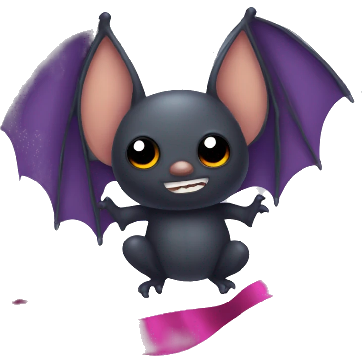 bat with ribbon emoji