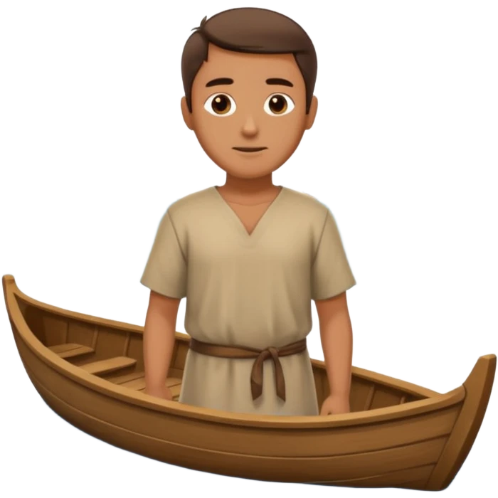 in medieval period  a man in a Boat emoji