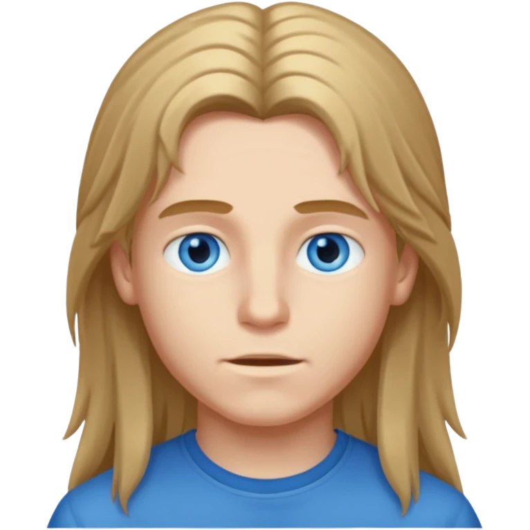 Boy long hair emoji