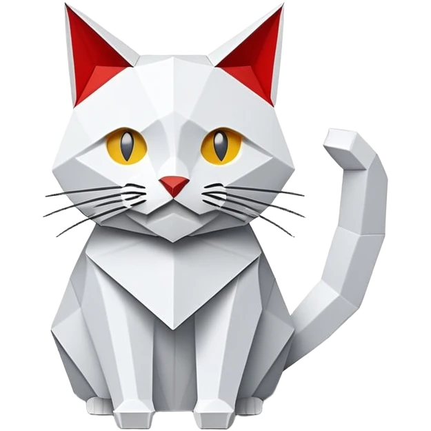 cat-like paper craft emoji