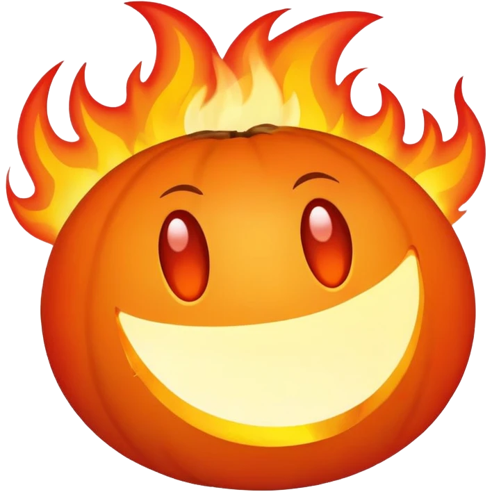 Fire burning in the stomach emoji