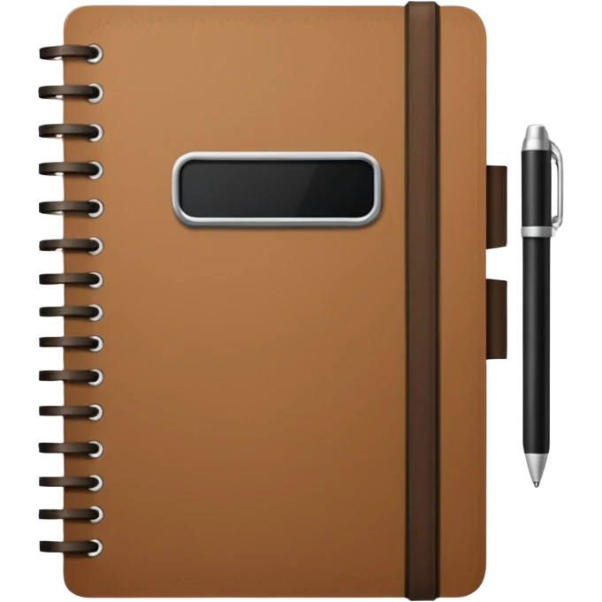 Realistic notebook open with neutral color emoji