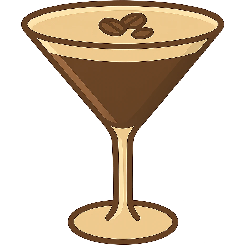 flat toon espresso martini emoji