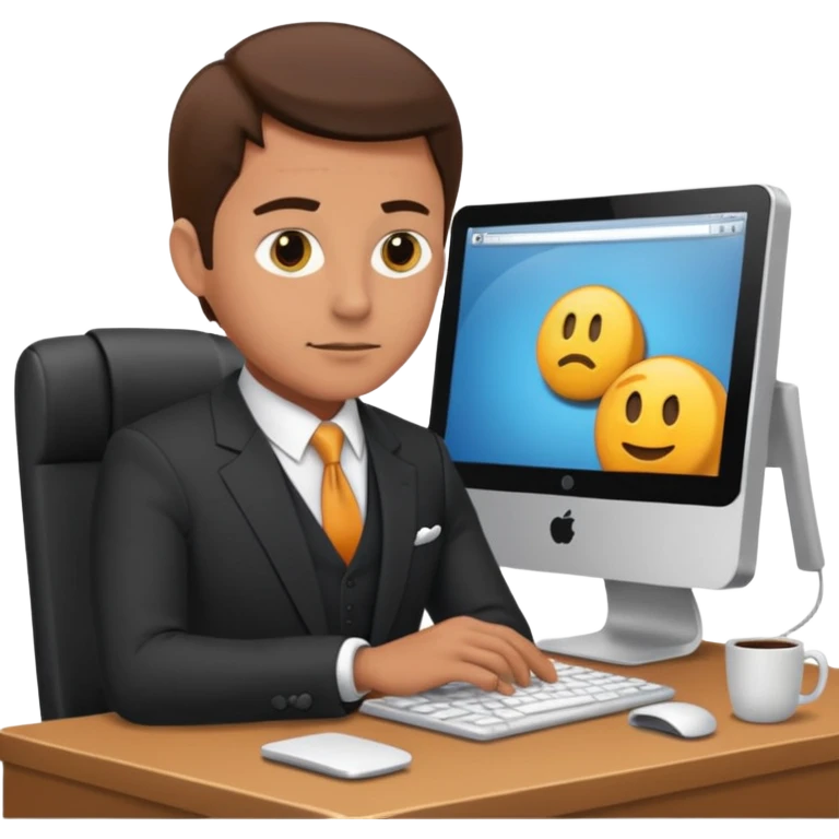 haz a un trader en su computadora emoji