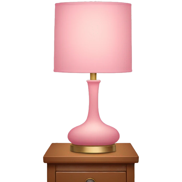 A light pink nightstand lamp emoji