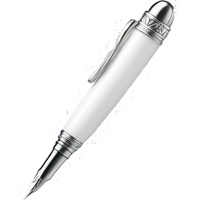 white fountain pen emoji