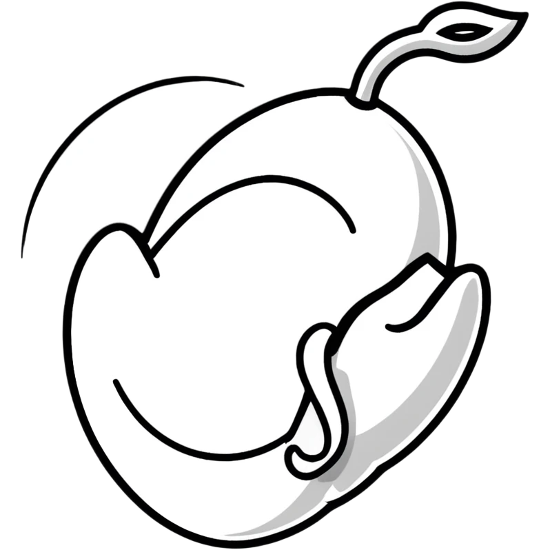 cartoonish sticker of حزلقوم with exaggerated features, fun and colorful emoji