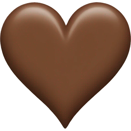 Mocha color heart emoji