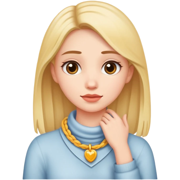 Emoji of girl with a hand around her neck emoji