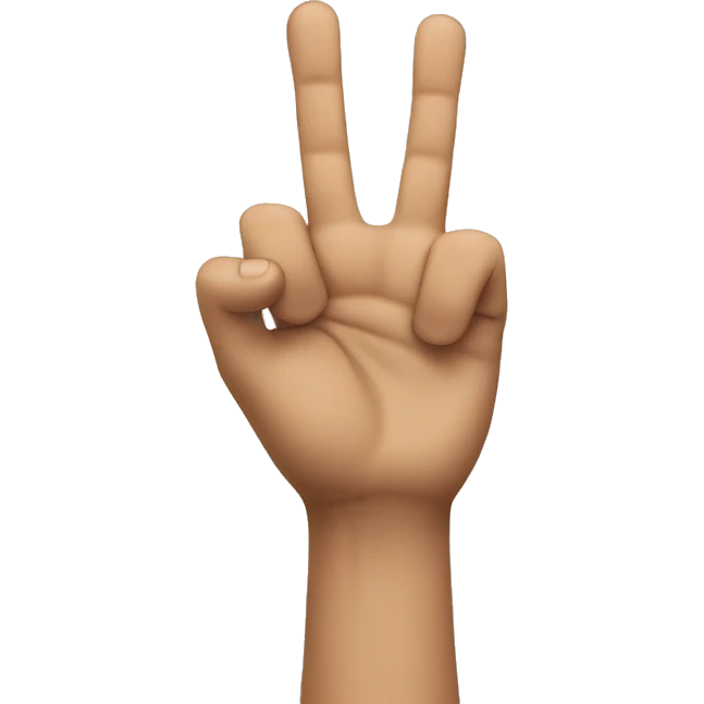 hand with three fingers showing up  emoji