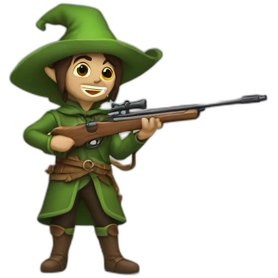 Duende con un rifle emoji
