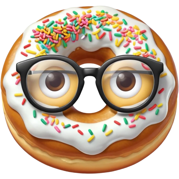donut with glasses emoji