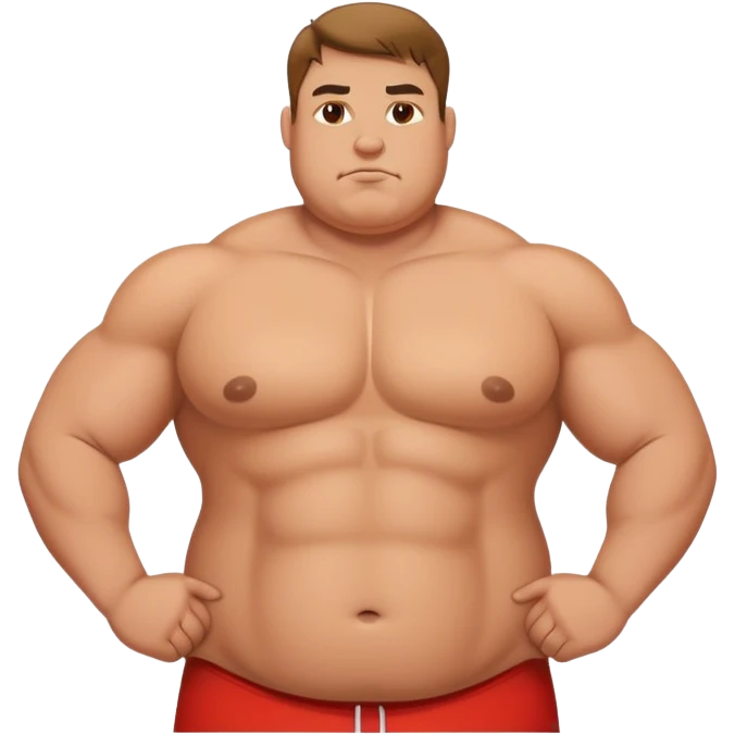 Fat guy with abs emoji