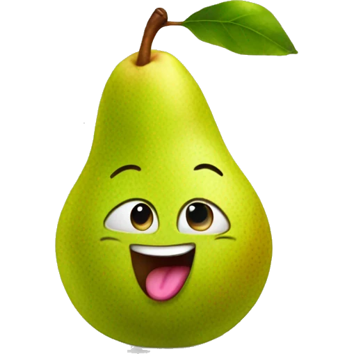 pear with tongue out emoji