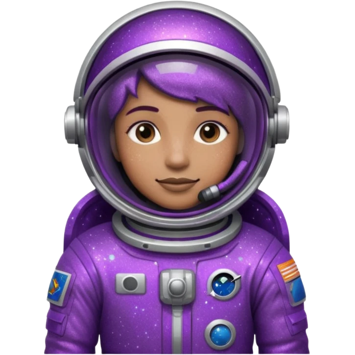 glitter purple astronaut emoji