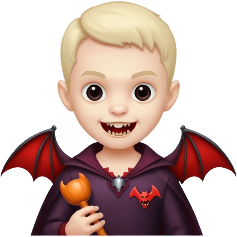 vampire child with toy bat  emoji